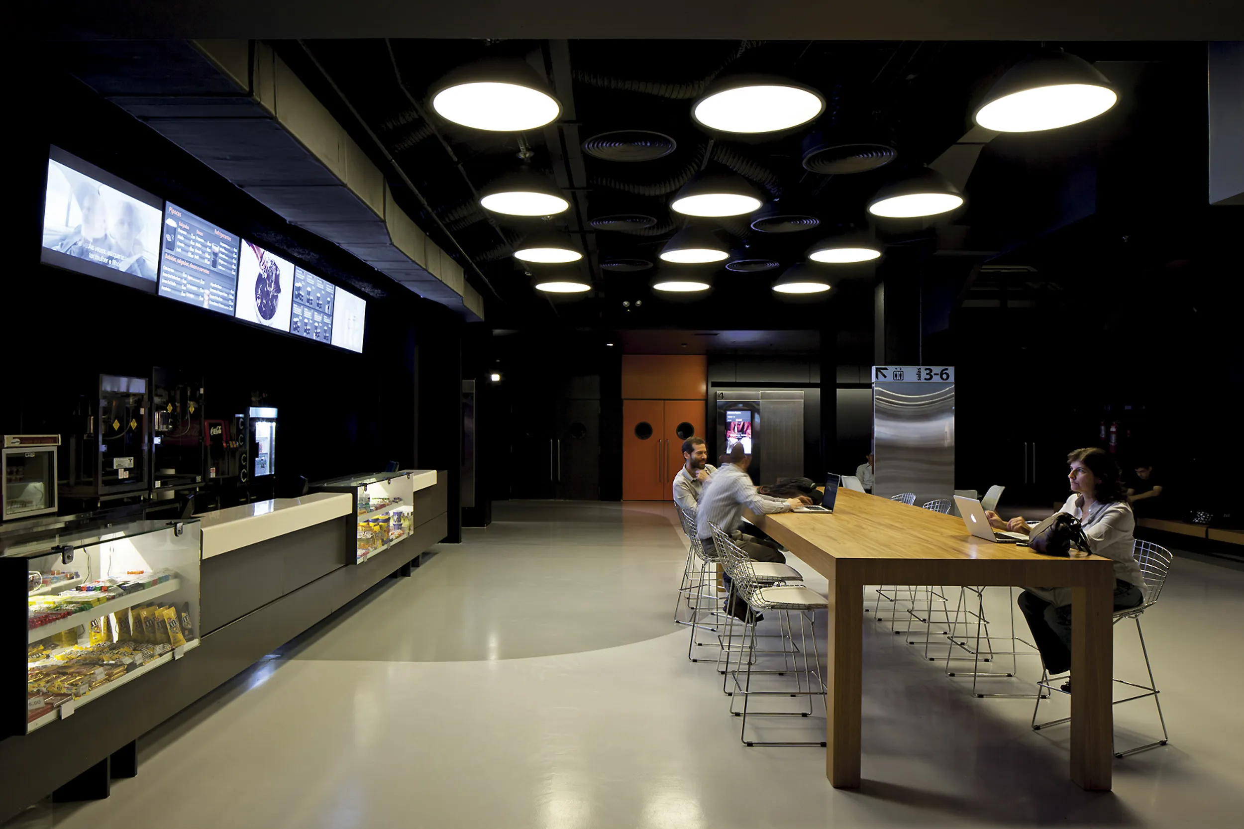 Bar area view On left snacks counter